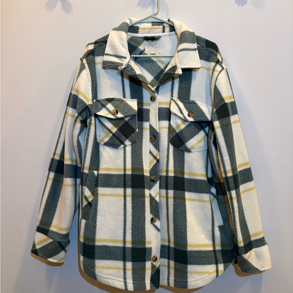 Thread & Supply Plaid Jacket in Green, Yellow, and White